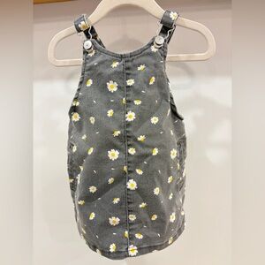 Wonder Nation Charcoal Daisy Overalls